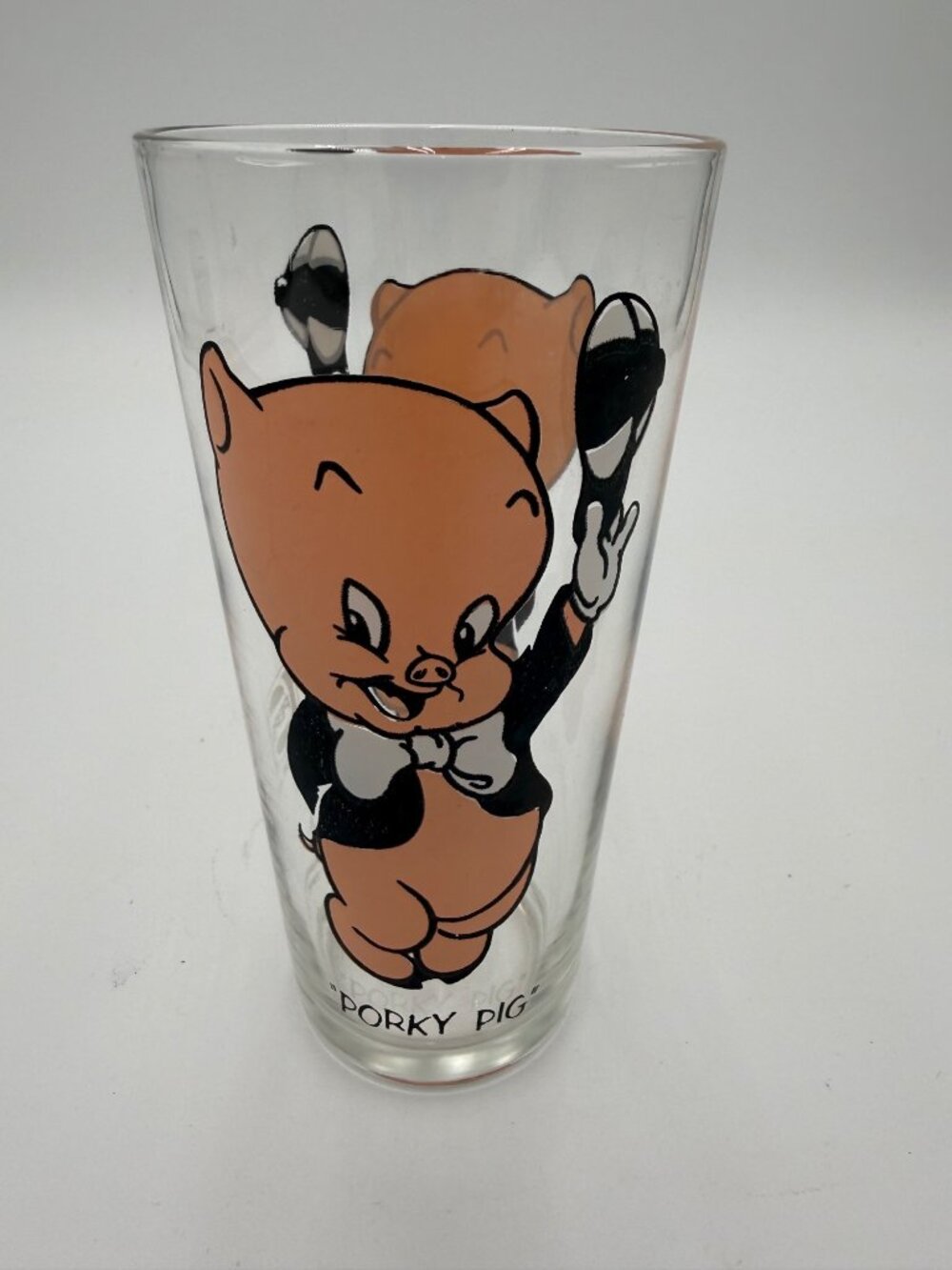 Vintage 1973 Pepsi Collector Series Porky Pig Glass Warner Bros Design